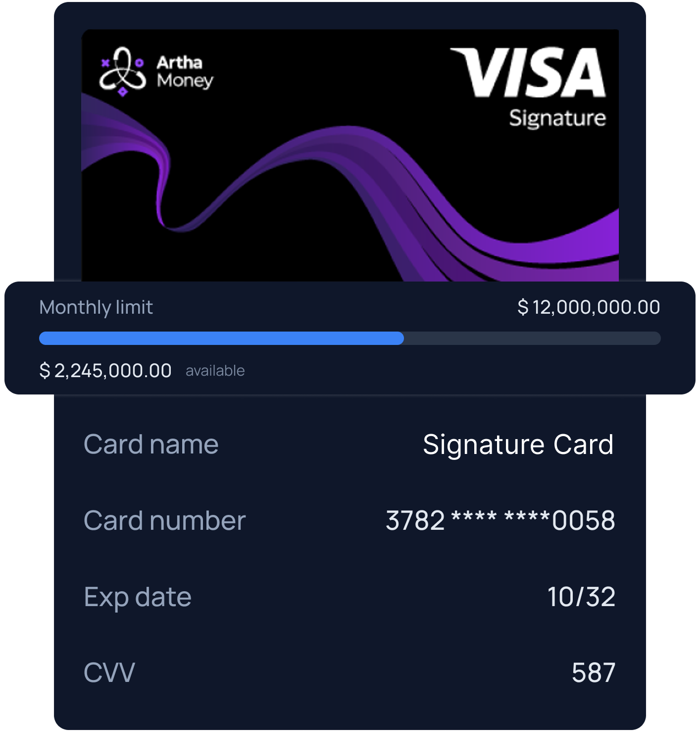 Artha.Money Crypto Cards Website